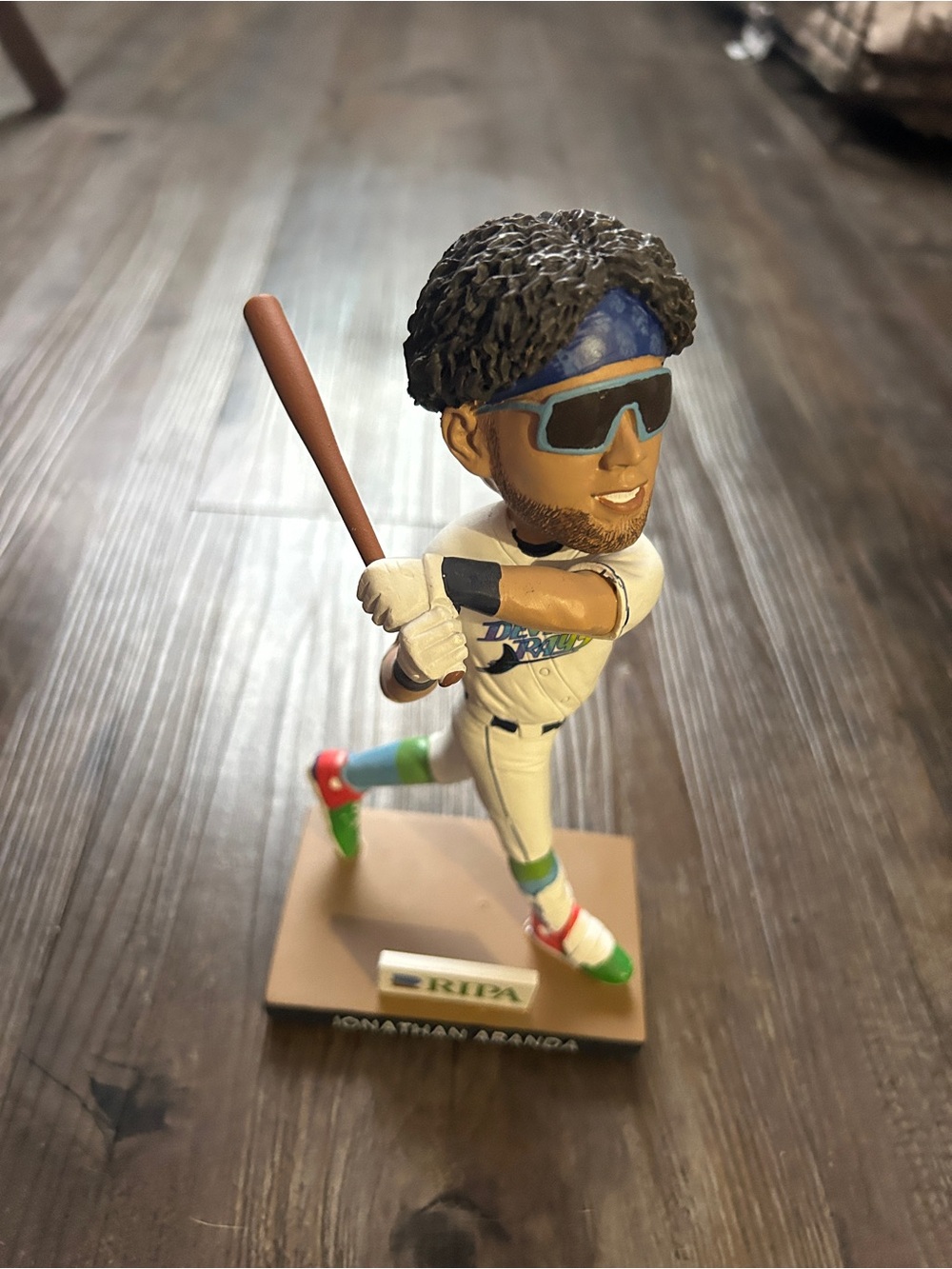 MLB Jonathan Aranda Bobblehead - White, Blue, Green, Red